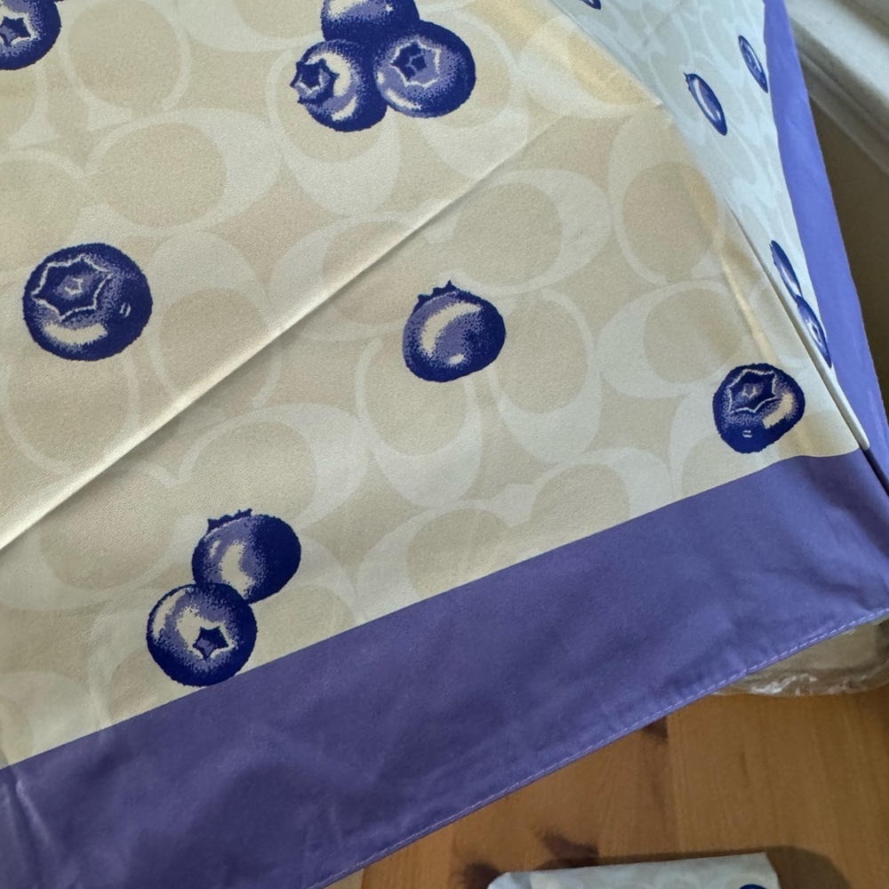 🫐Coach Mini Umbrella In Signature Blueberry Print UV Protection - Picture 6 of 9